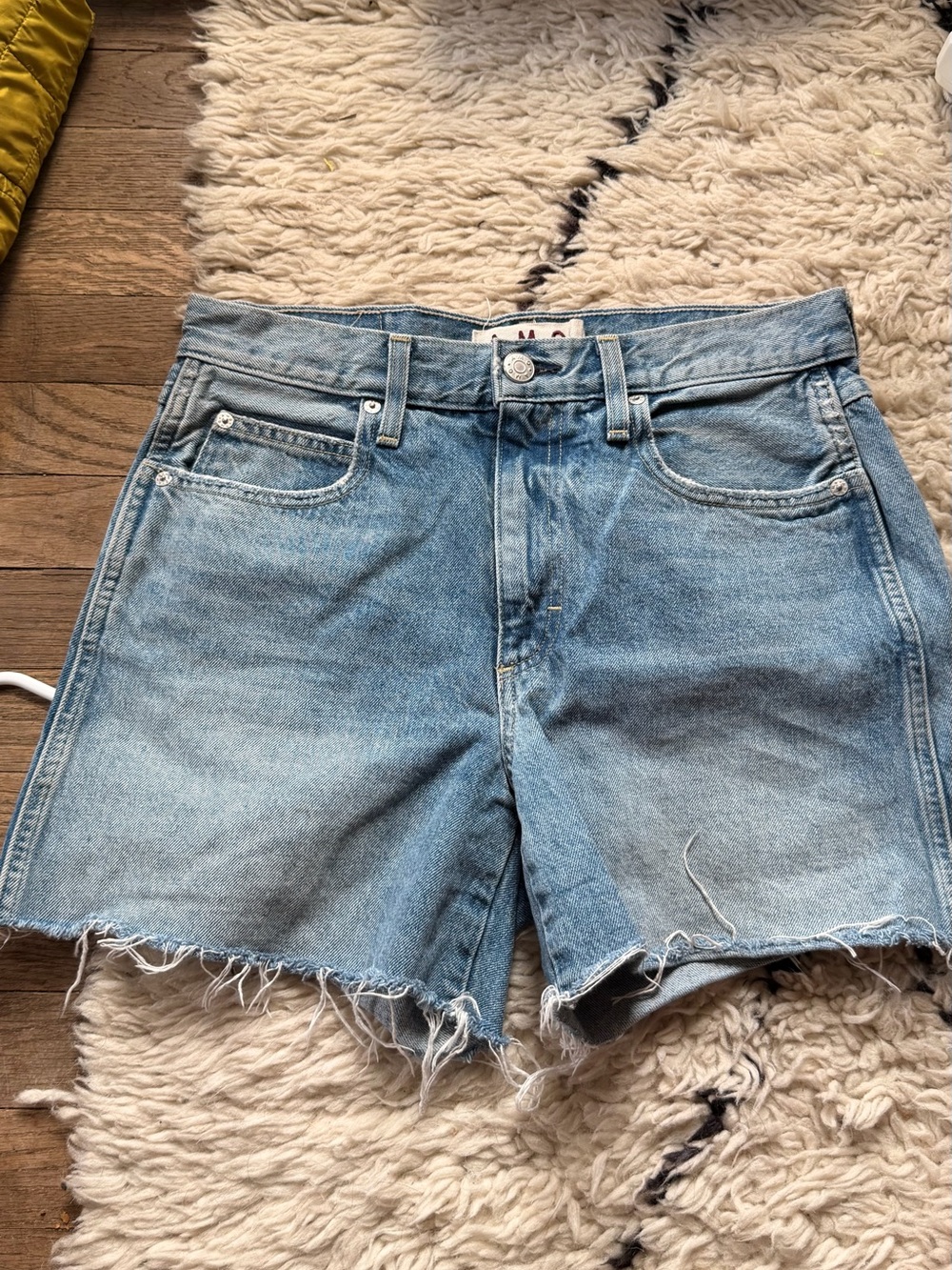 AMO Light Blue Denim Cutoff Shorts